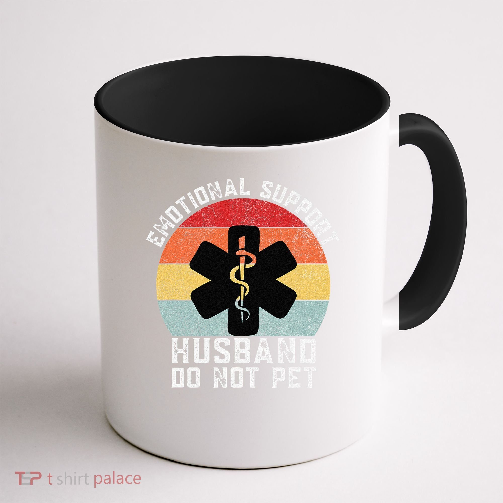 Funny Husband Emotional Support Husband Do Not Pet Coffee Mug