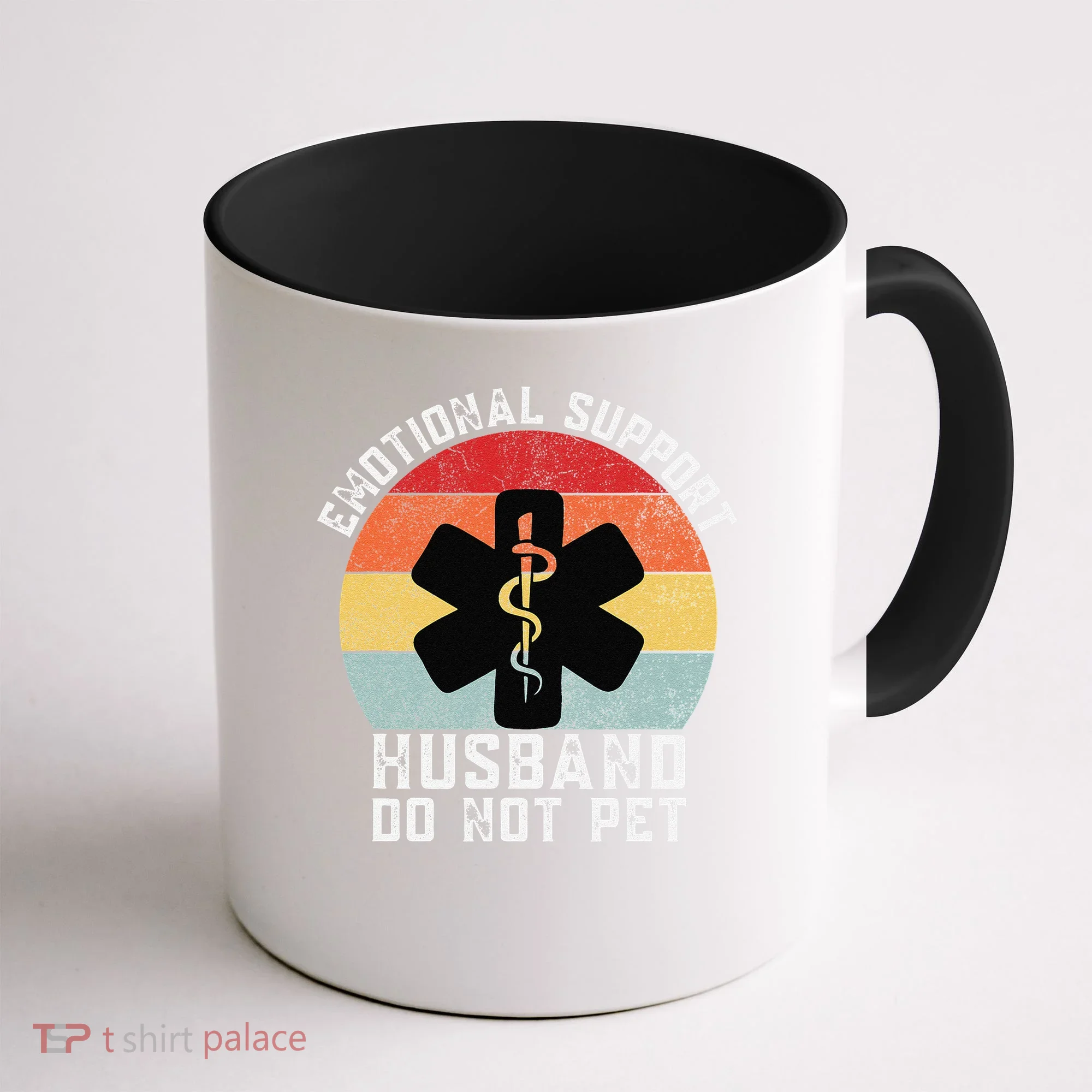 Funny Husband Emotional Support Husband Do Not Pet Coffee Mug