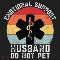 Funny Husband Emotional Support Husband Do Not Pet Beanie thumb 2