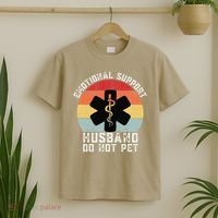 Funny Husband Emotional Support Husband Do Not Pet T-Shirt thumb 2