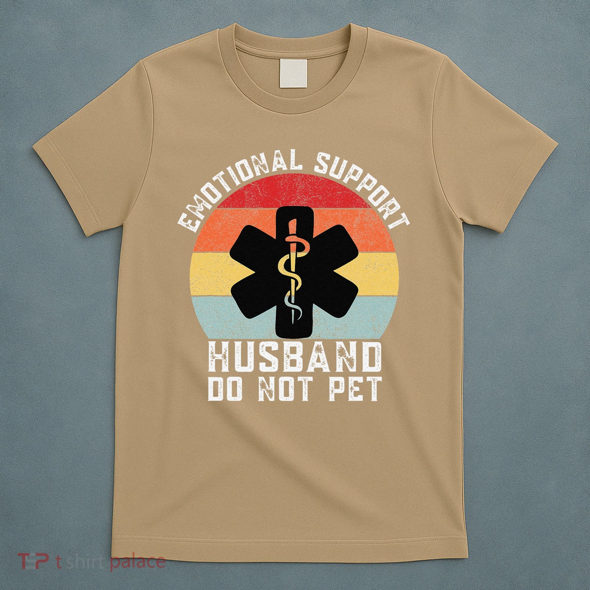 Funny Husband Emotional Support Husband Do Not Pet T-Shirt
