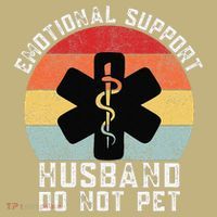 Funny Husband Emotional Support Husband Do Not Pet Mousepad thumb 1