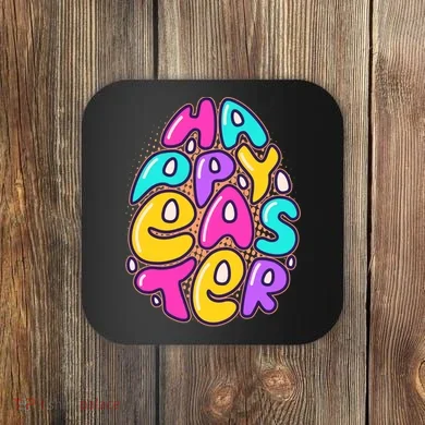 Funny Happy Easter Egg Coaster