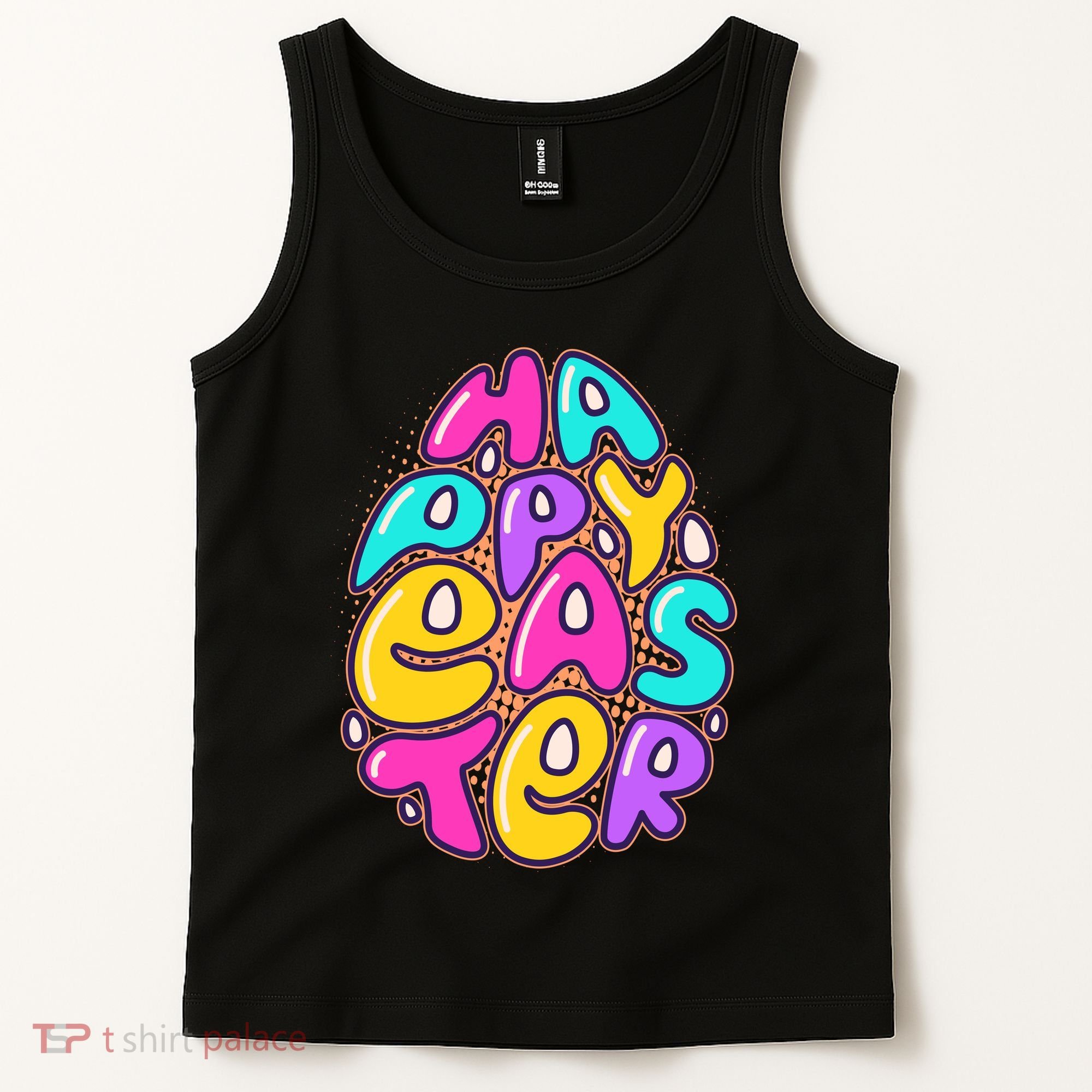 Funny Happy Easter Egg Tank Top
