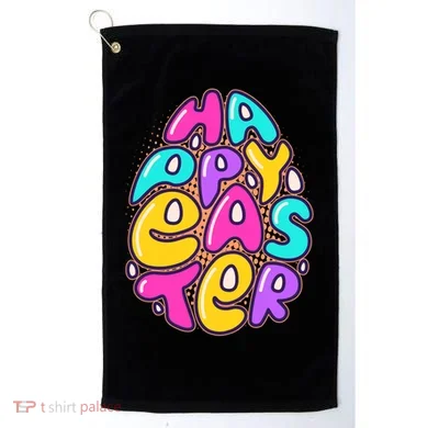 Funny Happy Easter Egg Golf Towel