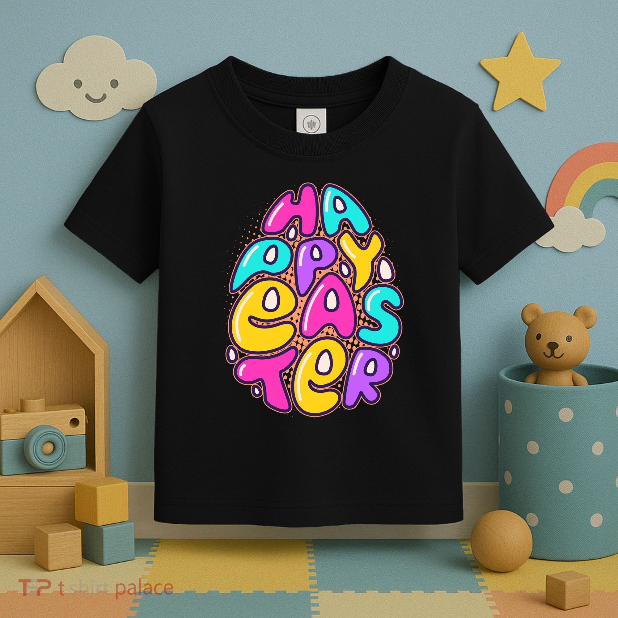 Funny Happy Easter Egg Toddler T-Shirt