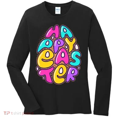 Funny Happy Easter Egg Women's Long Sleeve Shirt