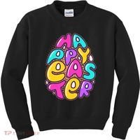 Funny Happy Easter Egg Kids Sweatshirt thumb 0