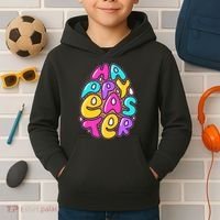 Funny Happy Easter Egg Kids Hoodie thumb 2