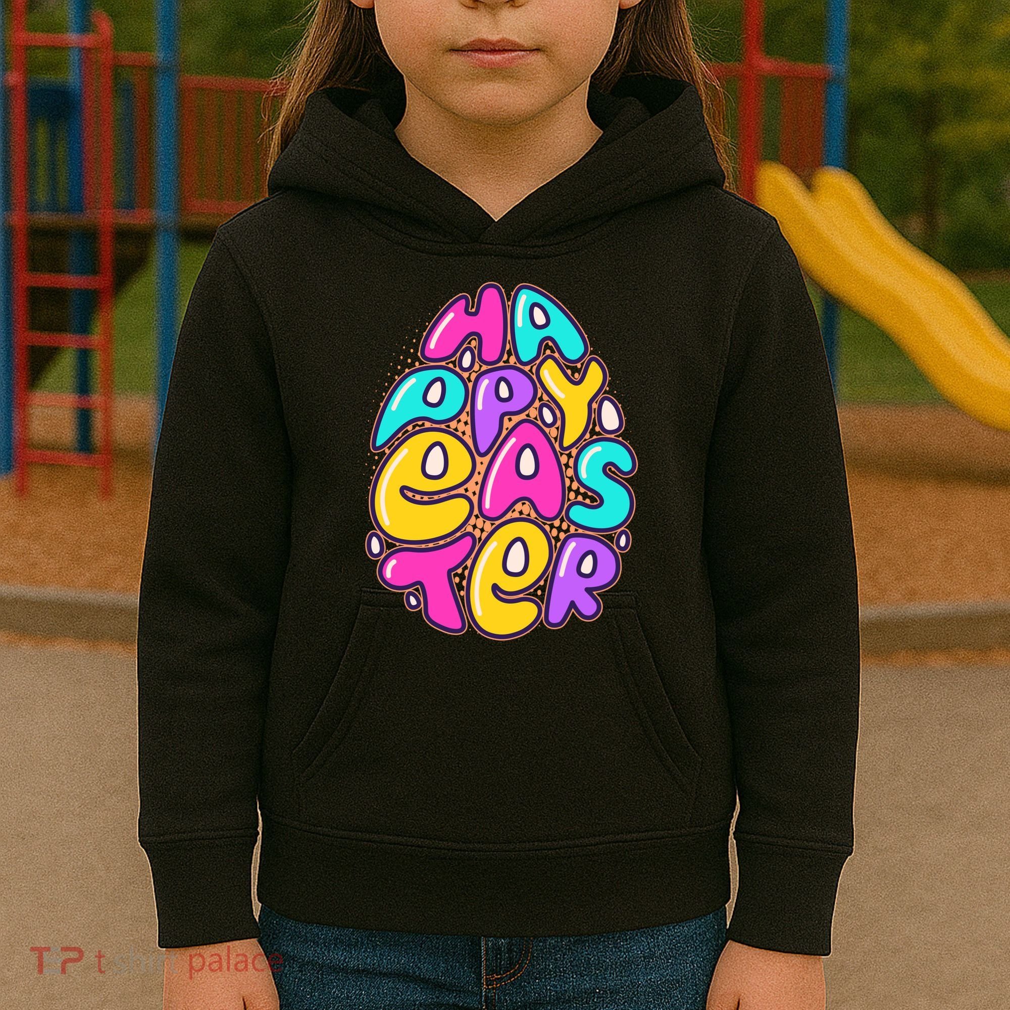 Funny Happy Easter Egg Kids Hoodie