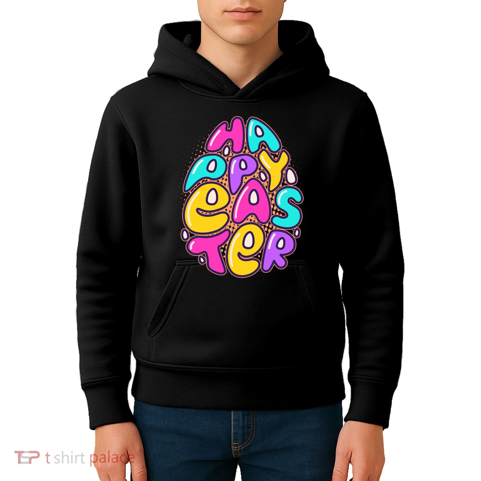 Funny Happy Easter Egg Kids Hoodie