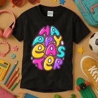 Funny Happy Easter Egg Kids T-Shirt thumb 3