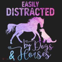 Funny Horse  Easily Distracted Women's Sweatshirt thumb 2