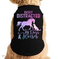 Funny Horse  Easily Distracted Doggie Tank thumb 0