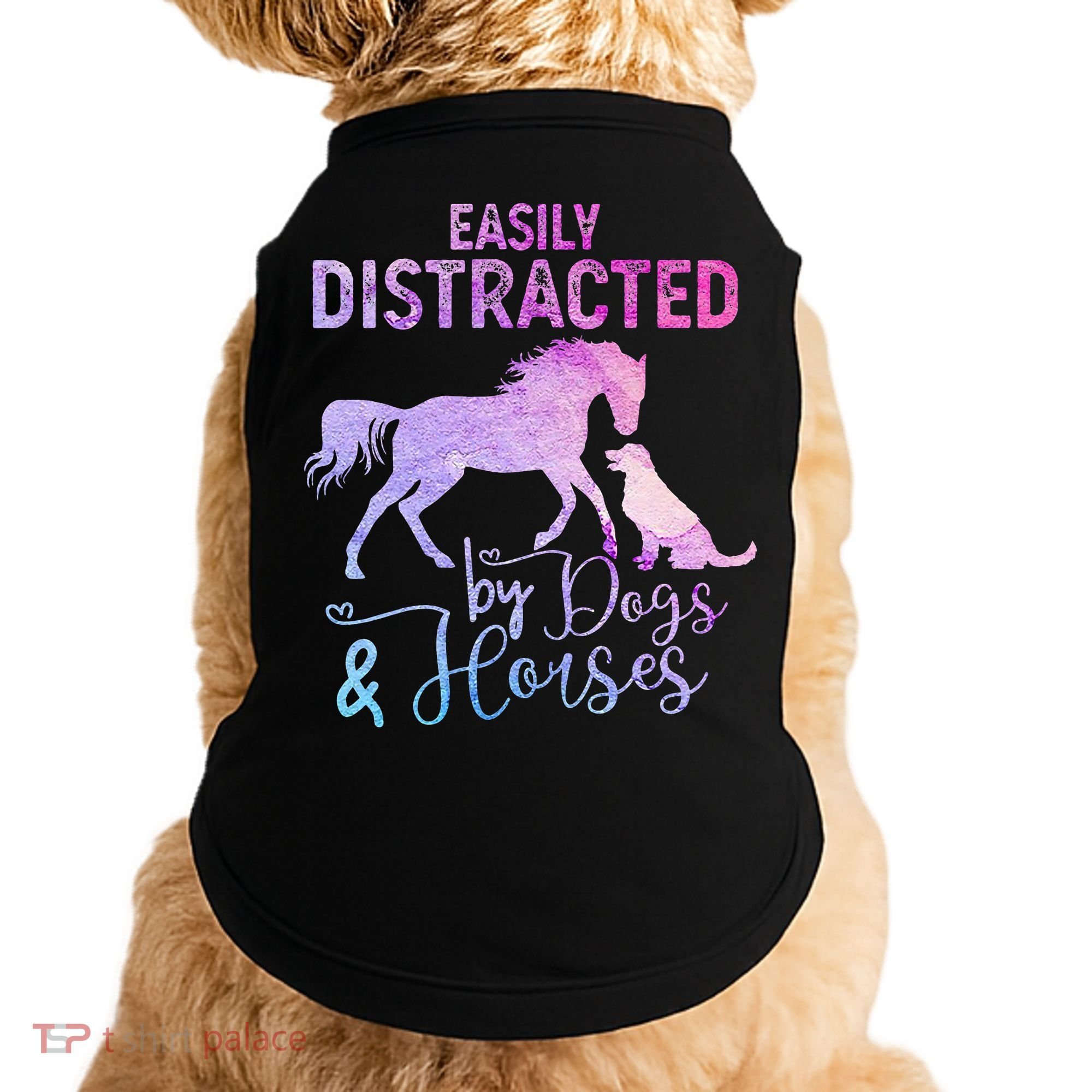 Funny Horse  Easily Distracted Doggie Tank