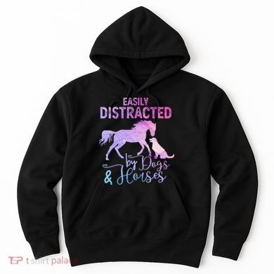 Funny Horse  Easily Distracted Hoodie