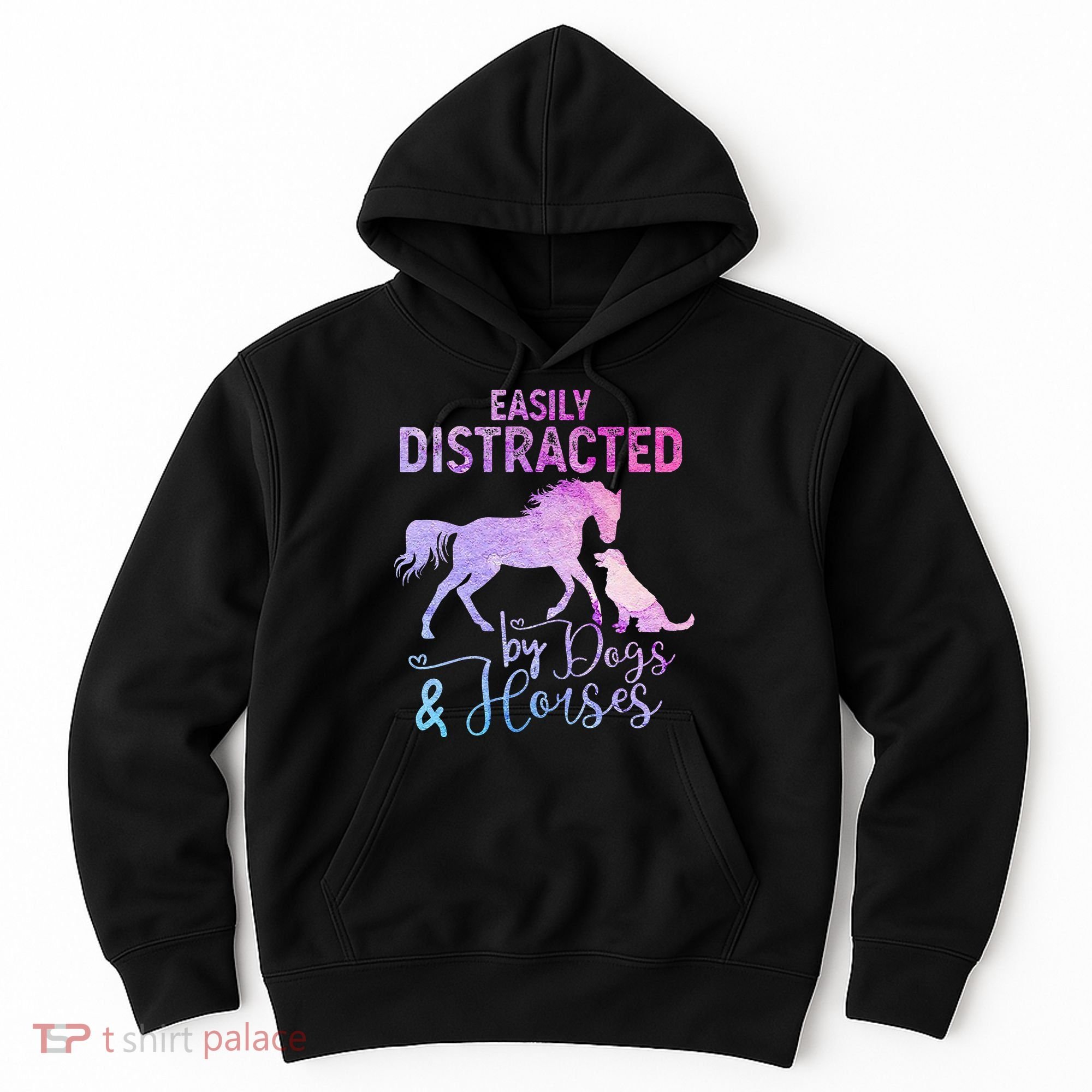 Funny Horse  Easily Distracted Hoodie