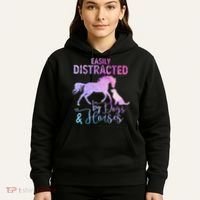 Funny Horse  Easily Distracted Hoodie thumb 5