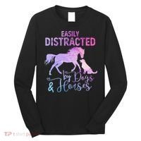 Funny Horse  Easily Distracted Long Sleeve Shirt thumb 0