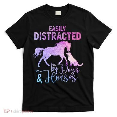 Funny Horse  Easily Distracted T-Shirt