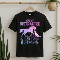 Funny Horse  Easily Distracted T-Shirt thumb 2