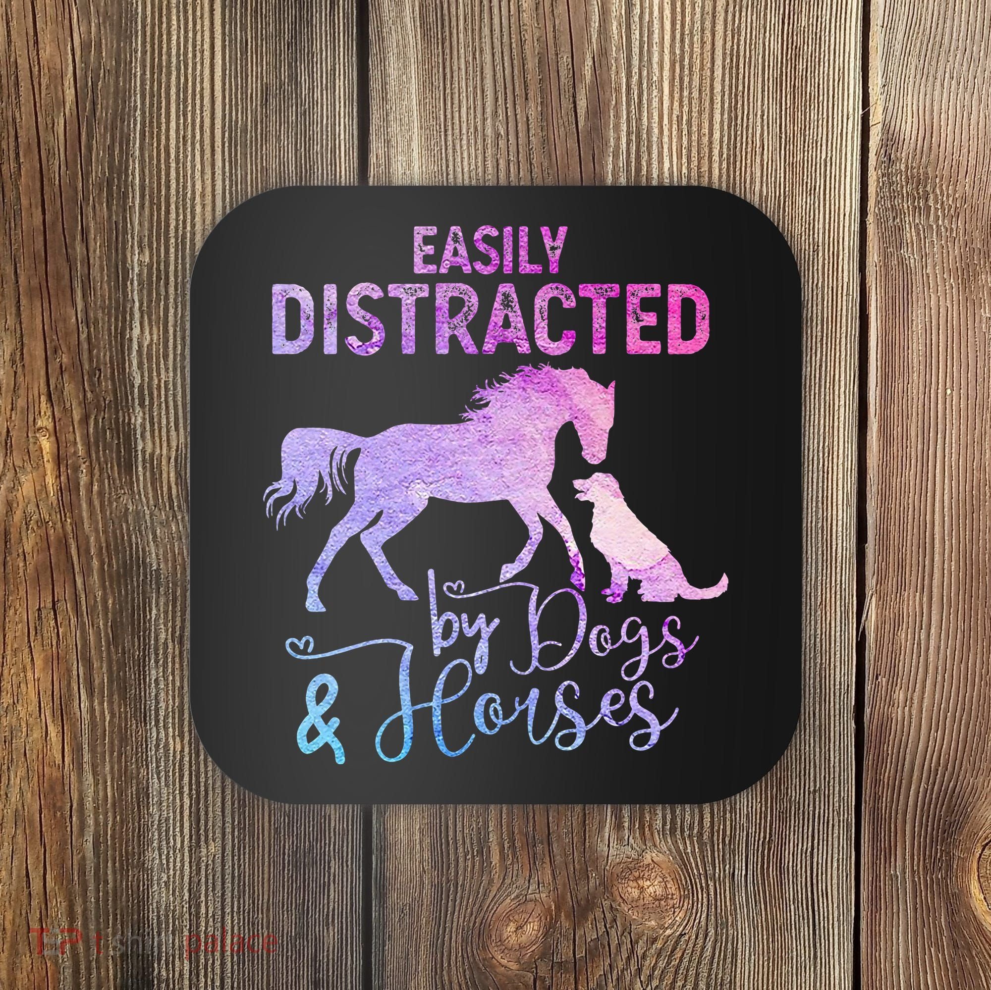 Funny Horse  Easily Distracted Coaster