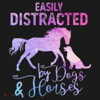 Funny Horse  Easily Distracted Pajama Set thumb 2