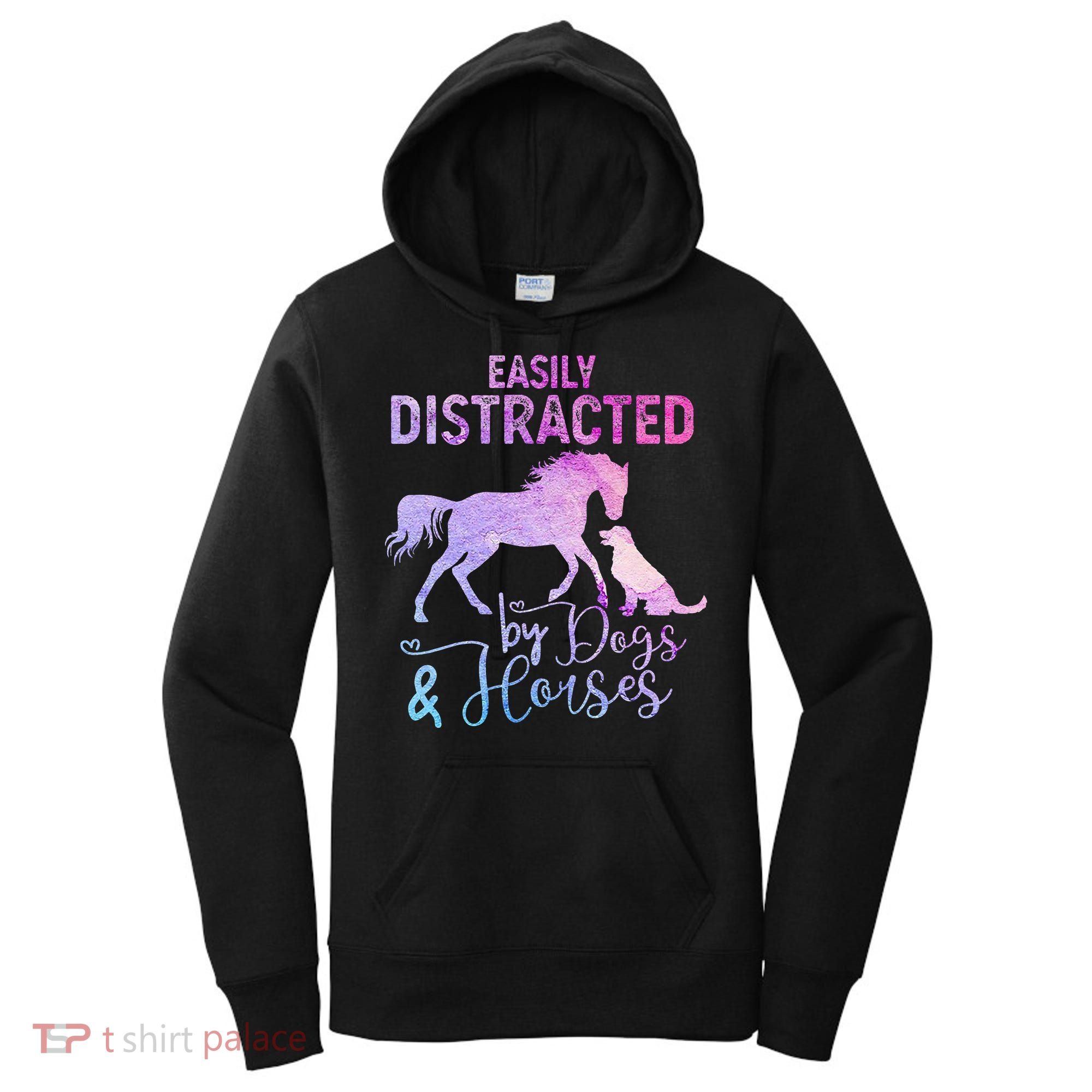 Funny Horse  Easily Distracted Women's Hoodie
