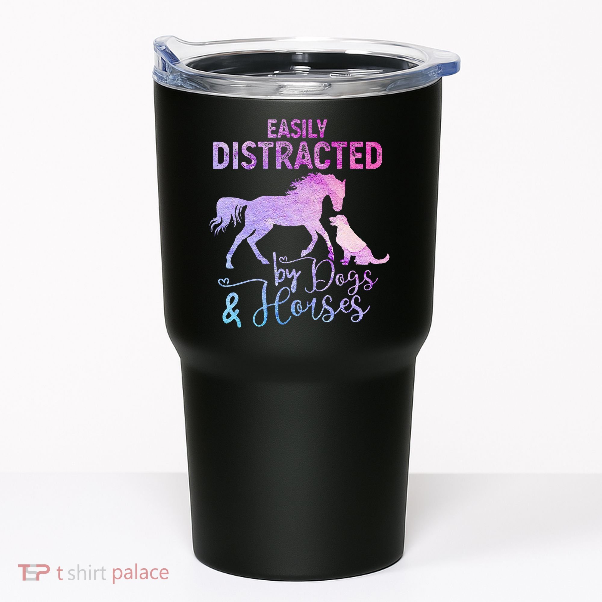 Funny Horse  Easily Distracted Tumbler