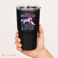 Funny Horse  Easily Distracted Tumbler thumb 2