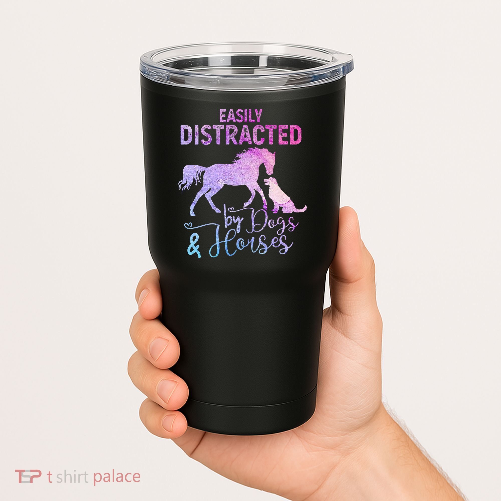 Funny Horse  Easily Distracted Tumbler