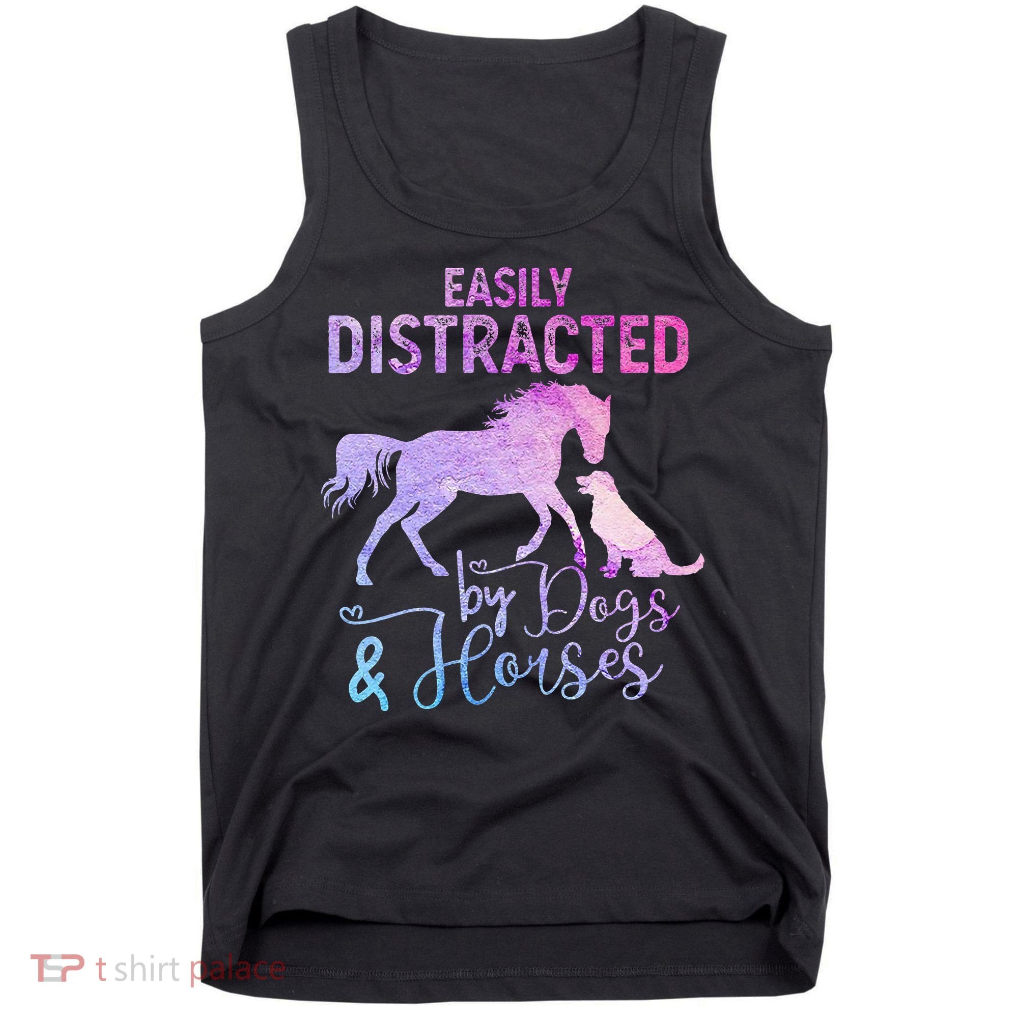 Funny Horse  Easily Distracted Tank Top