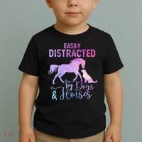 Funny Horse  Easily Distracted Toddler T-Shirt thumb 2