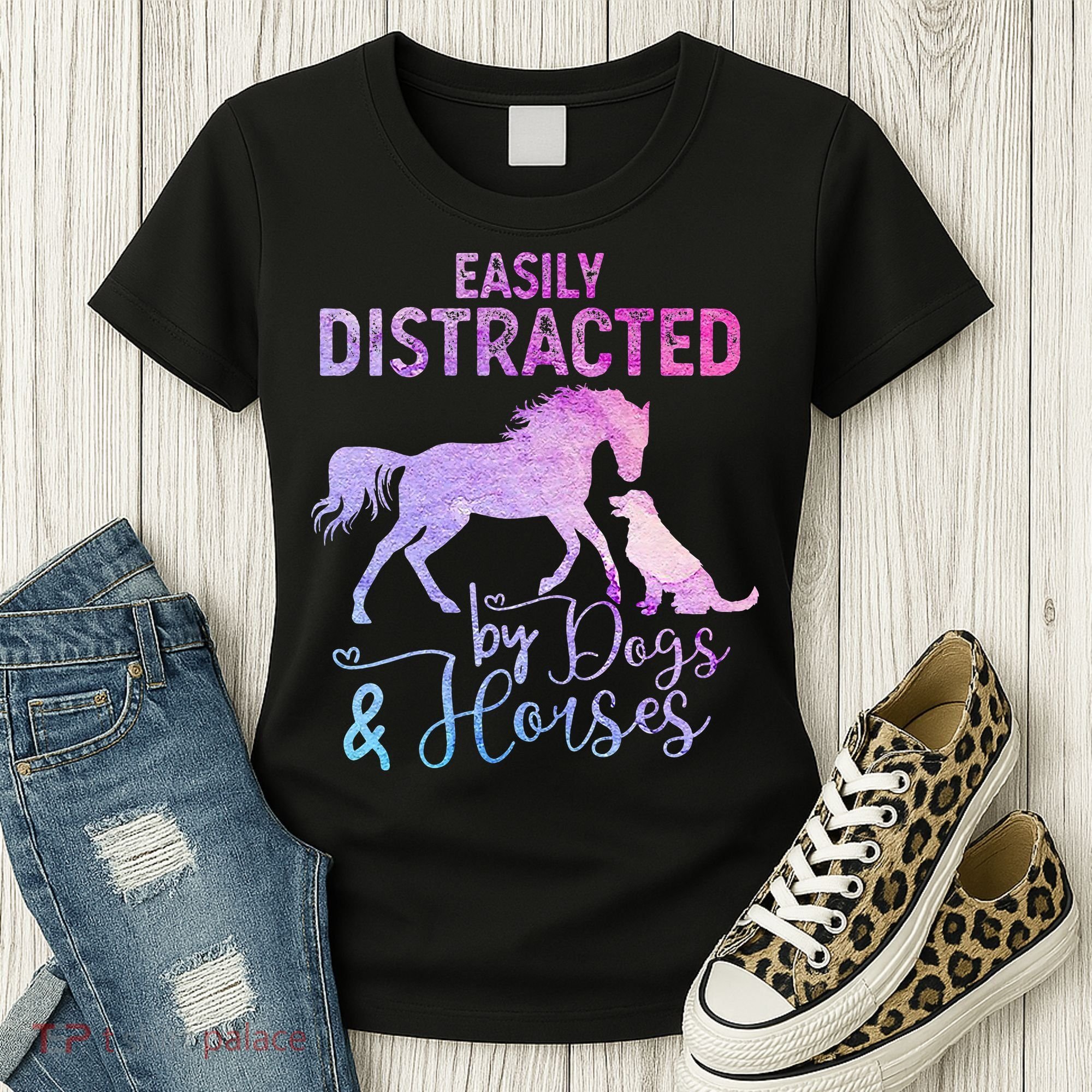 Funny Horse  Easily Distracted Women's T-Shirt