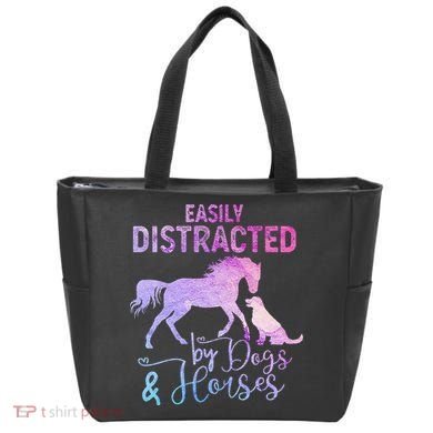 Funny Horse  Easily Distracted Tote Bag