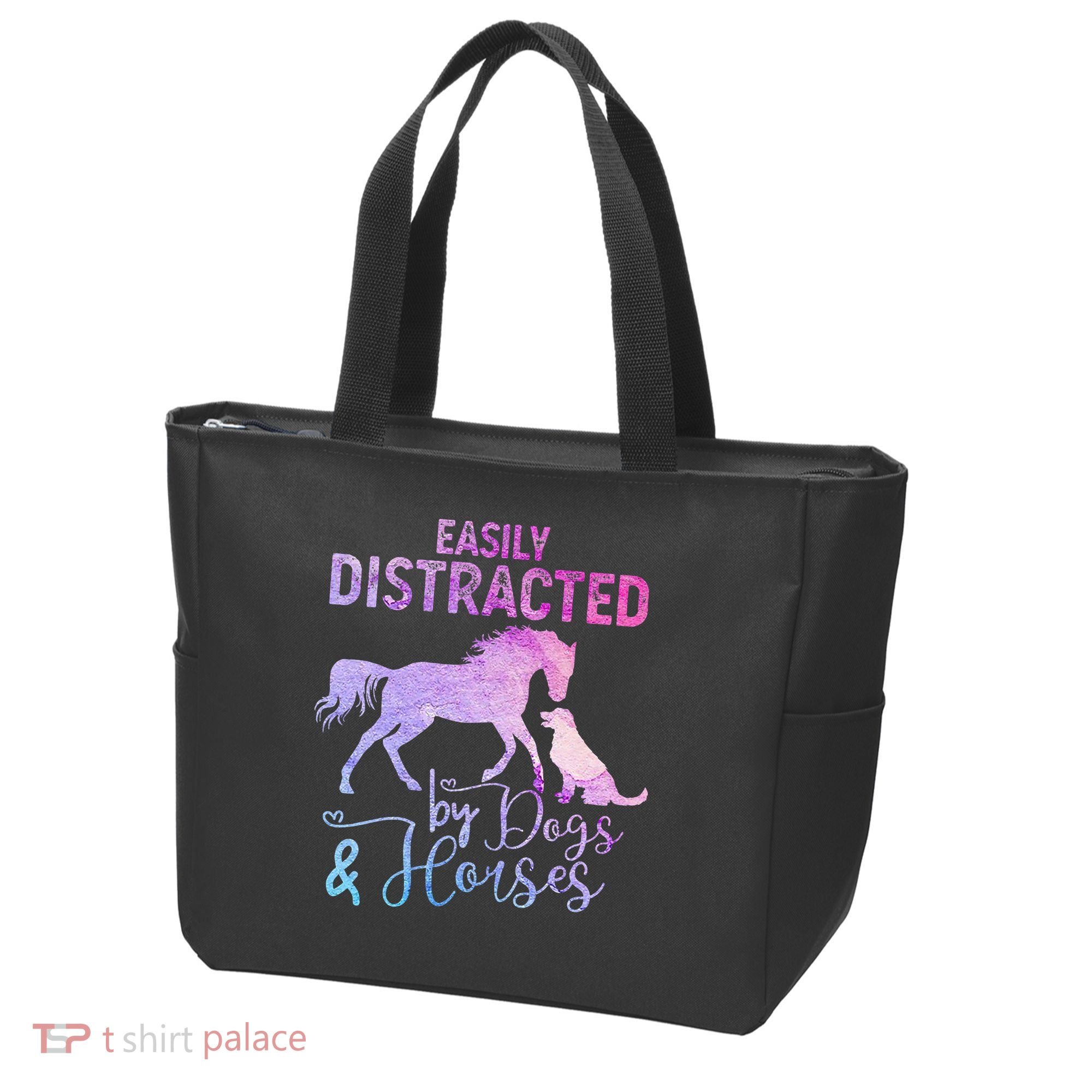Funny Horse  Easily Distracted Tote Bag