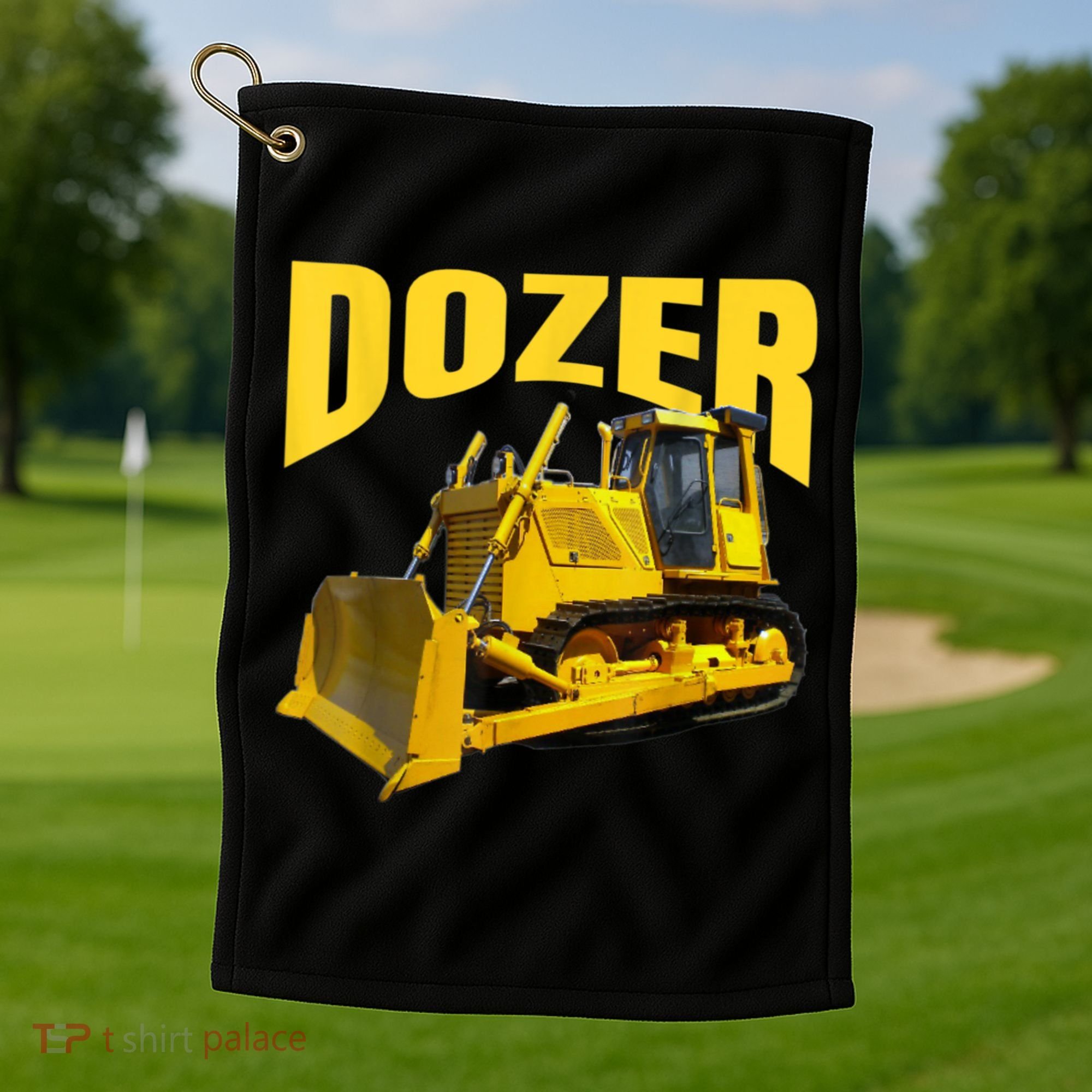 Fun Heavy Equipment Bulldozer For 'S And Adults Golf Towel