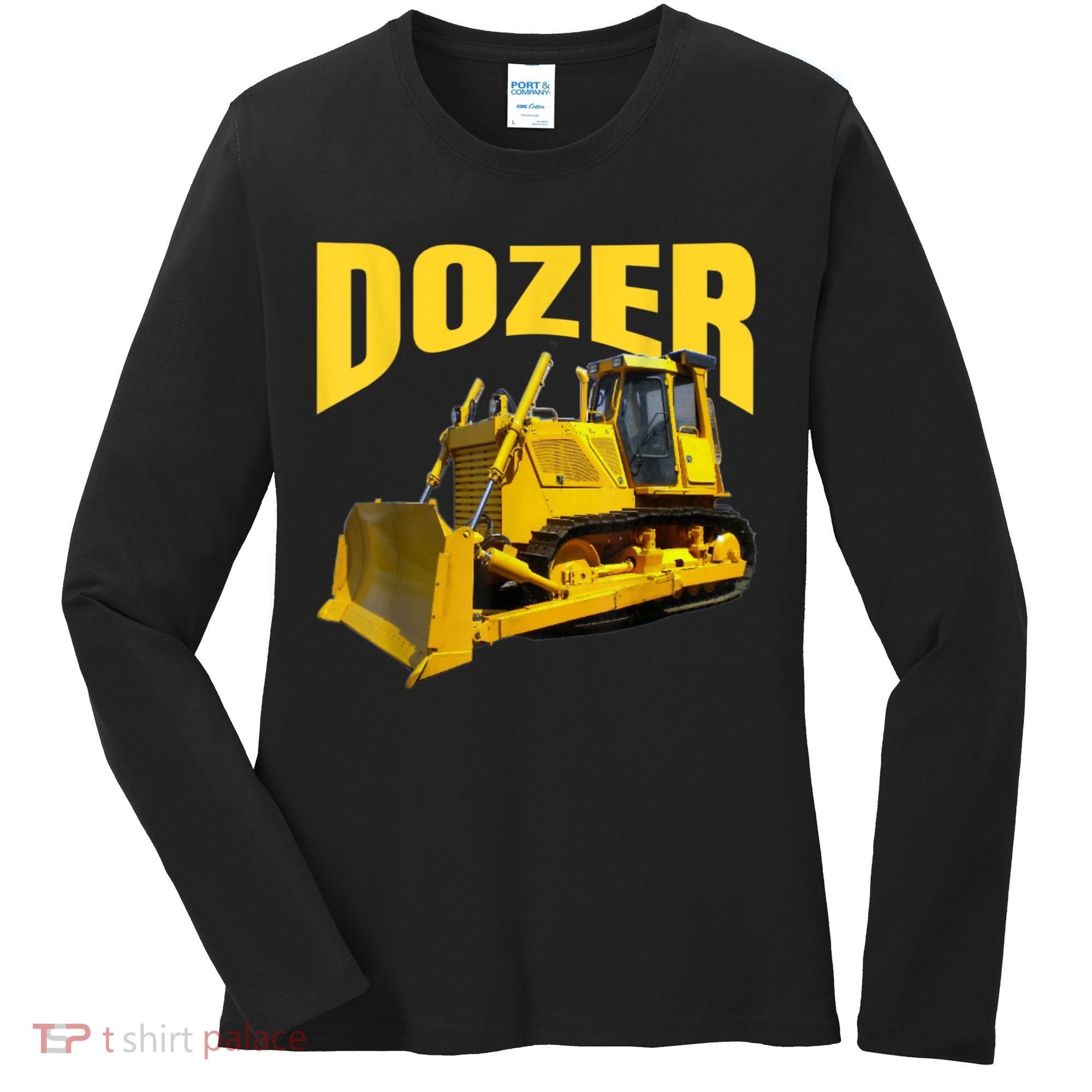 Fun Heavy Equipment Bulldozer For 'S And Adults Women's Long Sleeve Shirt