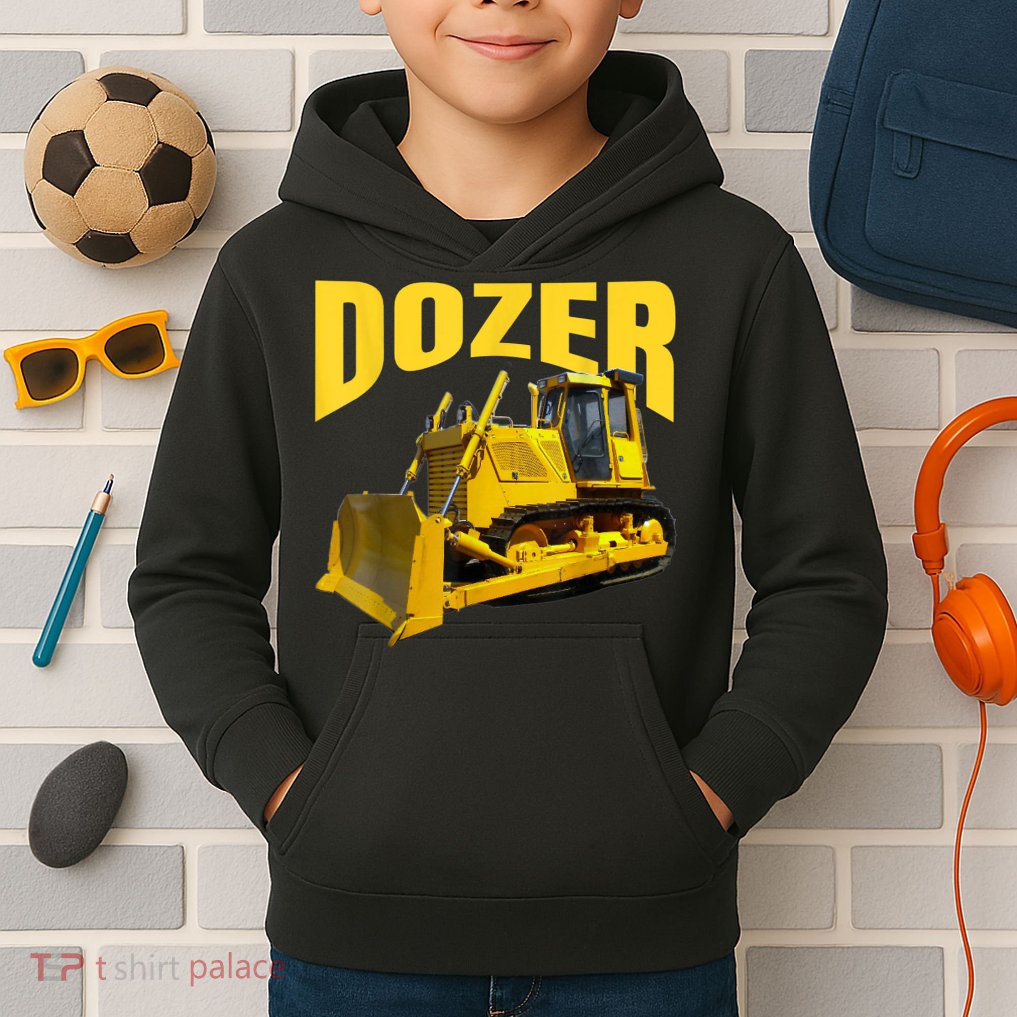 Fun Heavy Equipment Bulldozer For 'S And Adults Kids Hoodie