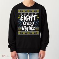 Funny Hanukkah Eight Crazy Nights Jewish Women's Sweatshirt thumb 0