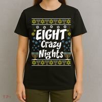 Funny Hanukkah Eight Crazy Nights Jewish T-Shirt thumb 4