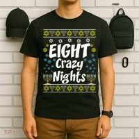Funny Hanukkah Eight Crazy Nights Jewish T-Shirt thumb 6