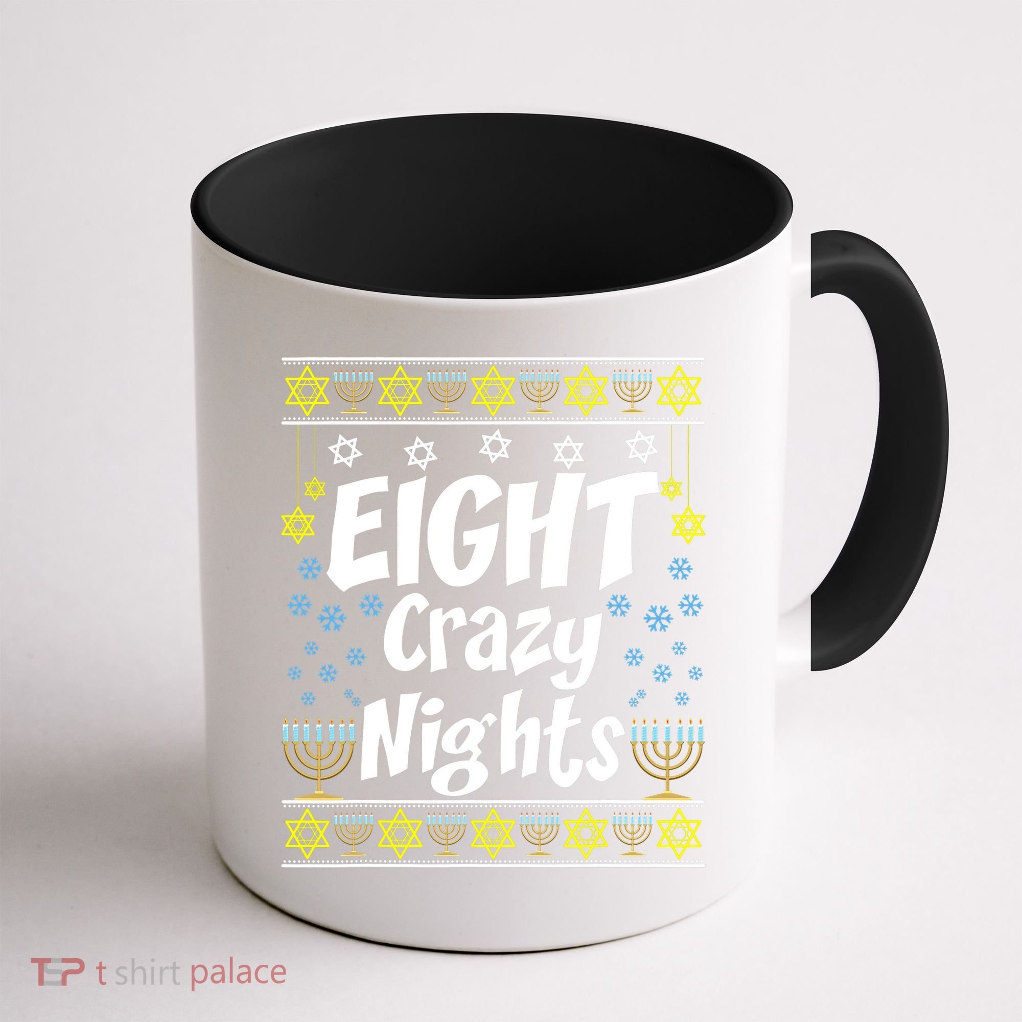 Funny Hanukkah Eight Crazy Nights Jewish Coffee Mug