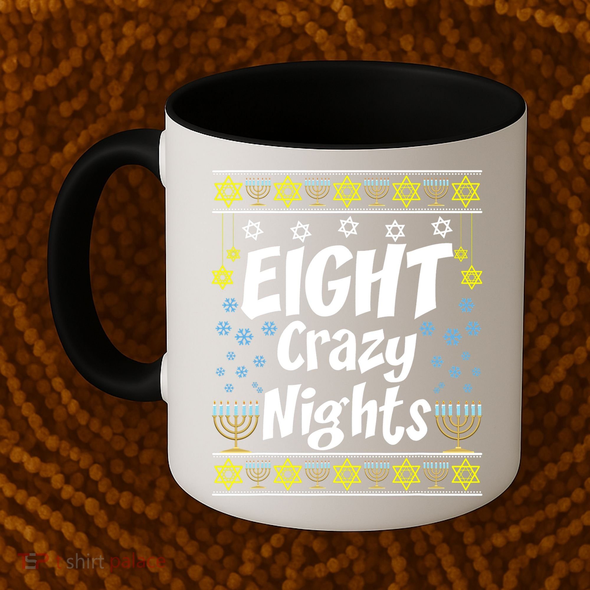 Funny Hanukkah Eight Crazy Nights Jewish Coffee Mug
