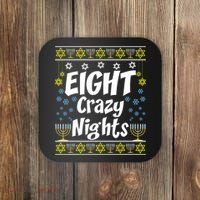 Funny Hanukkah Eight Crazy Nights Jewish Coaster thumb 0