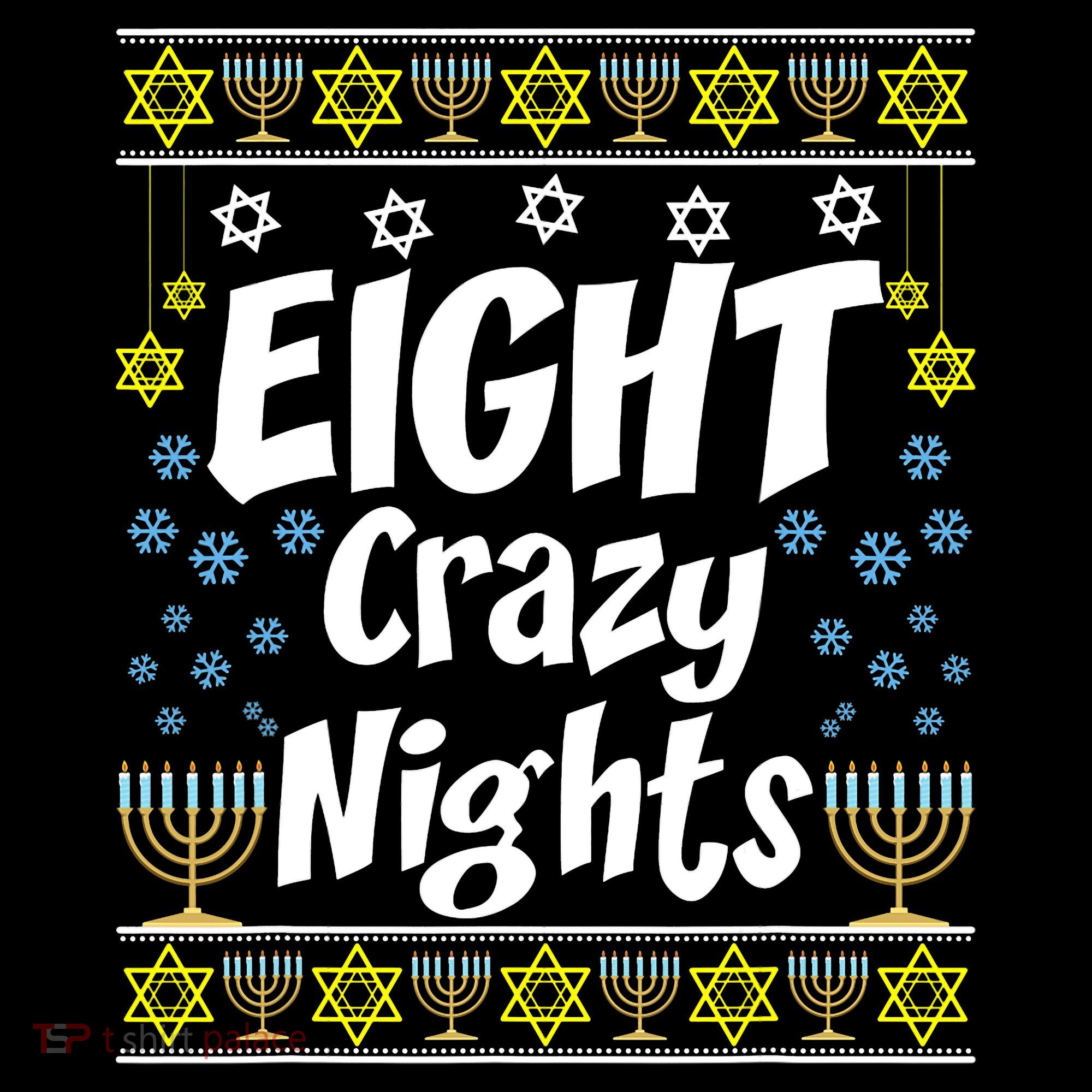 Funny Hanukkah Eight Crazy Nights Jewish Women's Hoodie