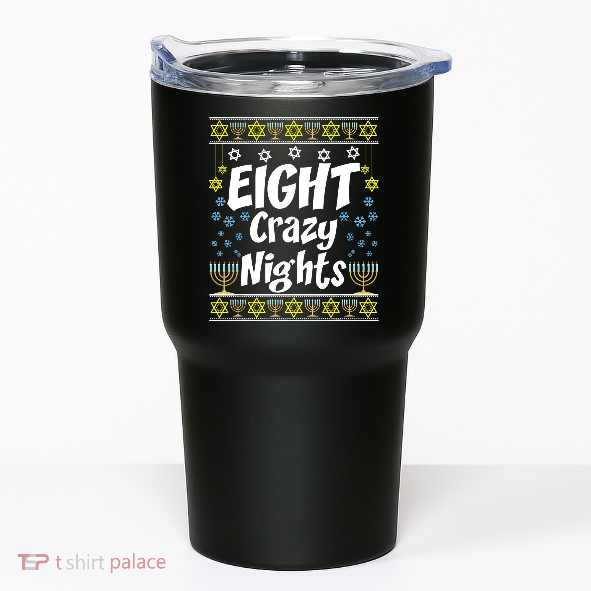 Funny Hanukkah Eight Crazy Nights Jewish Tumbler