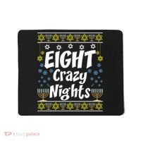 Funny Hanukkah Eight Crazy Nights Jewish Mousepad thumb 0