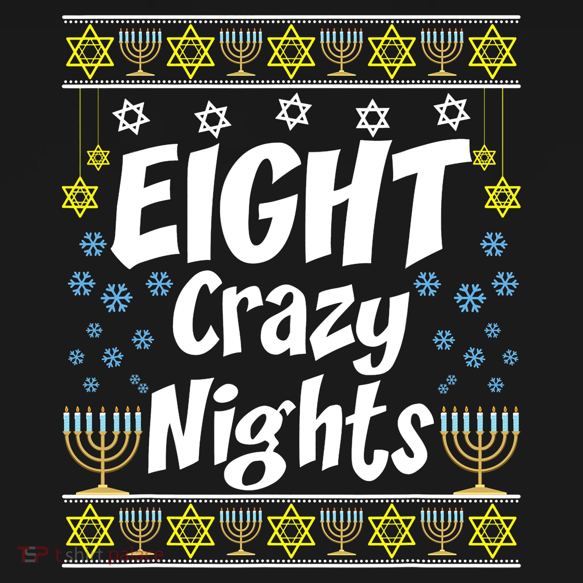 Funny Hanukkah Eight Crazy Nights Jewish Women's Tank Top
