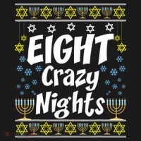 Funny Hanukkah Eight Crazy Nights Jewish Baby Bodysuit thumb 2